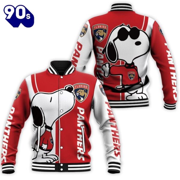 Florida Panthers Snoopy Lover 3D Printed Baseball Jacket For Men Women