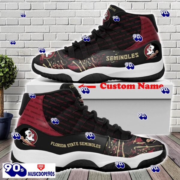 Florida State Seminoles Custom Name Air Jordan 11 Sneakers For Fans