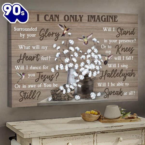 Flower Hummingbird I Can Only Imagine Canvas Wall Art   Poster Gift Christmas