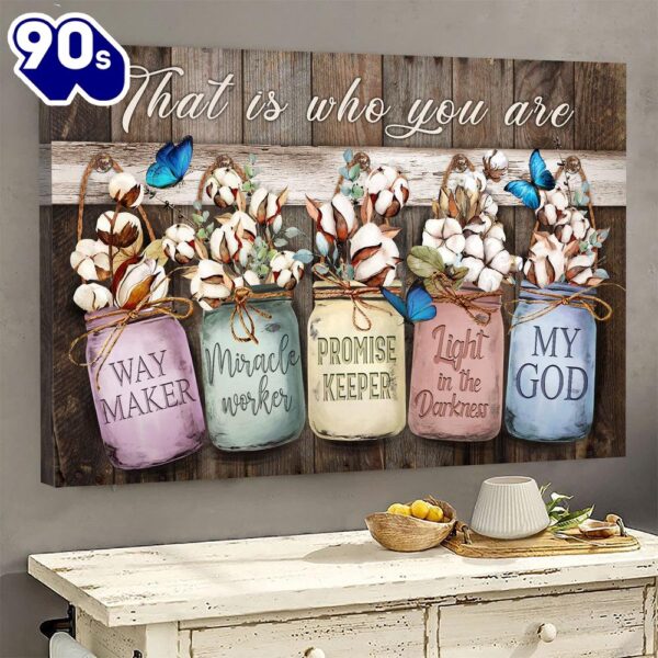 Flower Painting Wooden Door Jesus That Is Who You Are Canvas Wall Art   Poster Gift Christmas