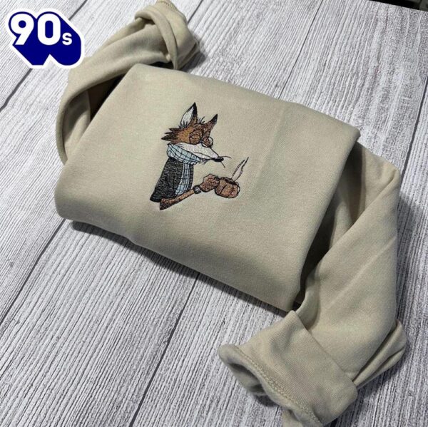 Fox Embroidered Sweatshirt Gift Christmas