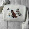 Fox Forest Embroidered Sweatshirt Gift Christmas