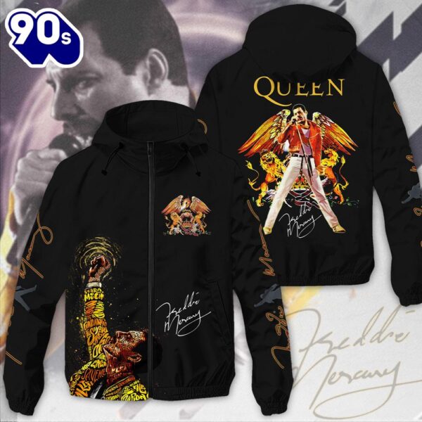 Freddie Mercury 3D Windbreaker Jacket For Man And Women