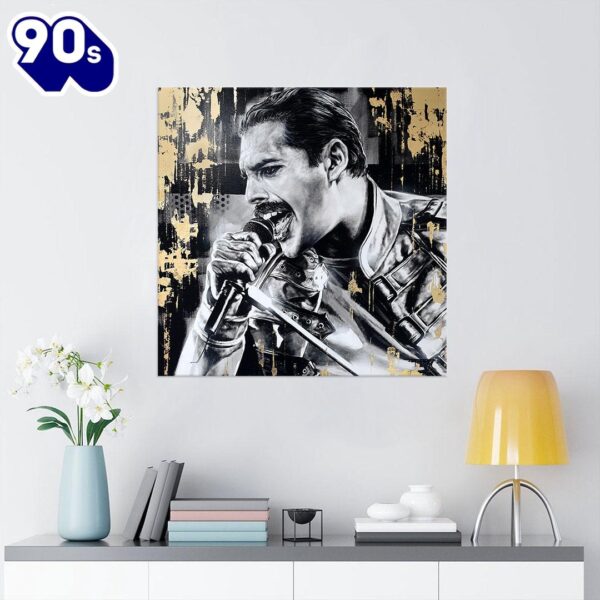 Freddie Mercury Square Canvas With Inner Frame For Fans