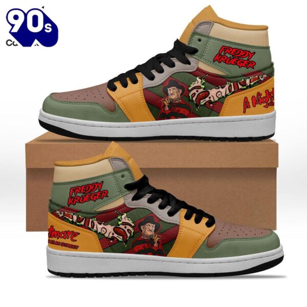 Gift Summer Freddy Krueger Nike Logo Design Air Jordan 1 High Top