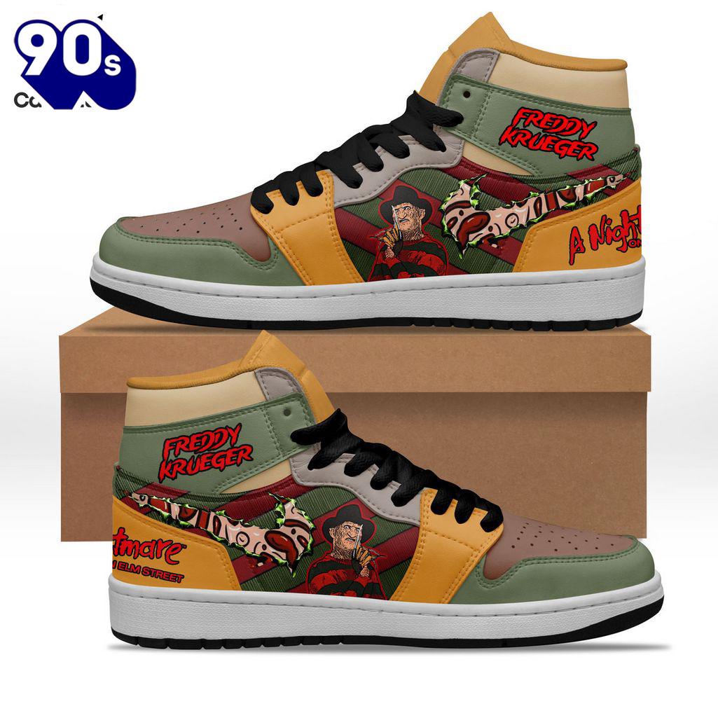 Gift Summer Freddy Krueger Nike Logo Design Air Jordan 1 High Top Gift Summer Freddy Krueger Nike Logo Design Air Jordan 1 High Top
