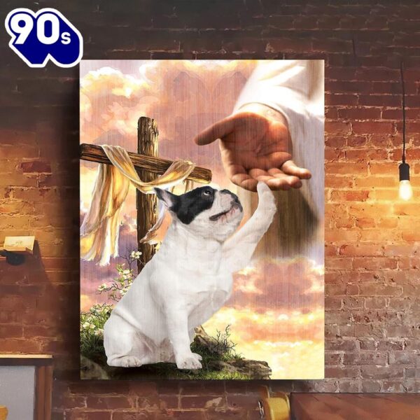 French Bulldog God Hand Canvas Canvas Decor Ideas