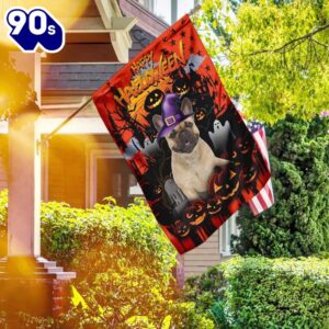 french bulldog happy halloween house…