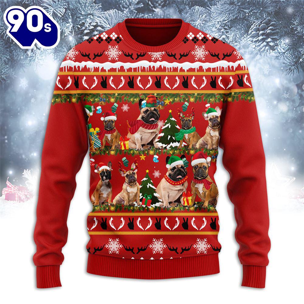 French Bulldog Merry Christmas Ugly Sweater French Bulldog Merry Christmas Ugly Sweater