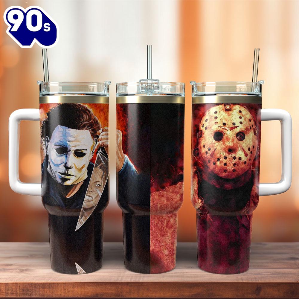 Friday The 13th Movie Custom Stanley Quencher 40oz Stainless Steel Tumbler For Fans Friday The 13th Movie Custom Stanley Quencher 40oz Stainless Steel Tumbler For Fans