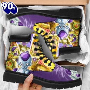 Frieza Dragon Ball Leather Boots Timbs Shoes Custom Anime Fan Gift