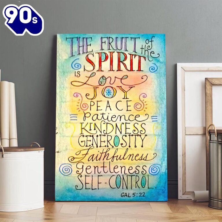 Fruit Of The Spirit Canvas Art Bible Verse Wall Art Christian Home ...