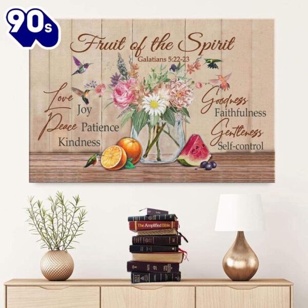 Fruit Of The Spirit Galatians 522-23 Bible Verse Wall Art Canvas Religious Wall Decor