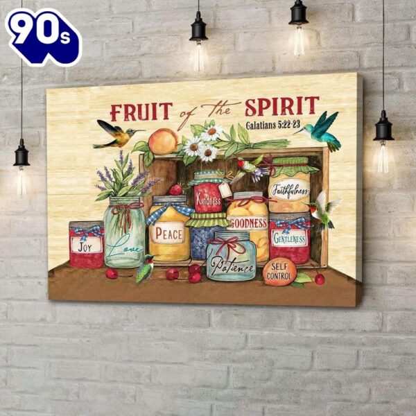 Fruit Of The Spirit Galatians 522-23 Canvas Print Bible Verse Wall Art Religious Wall Decor