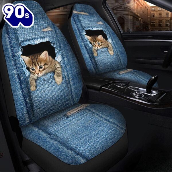 Funny Animal Cat Design Car Seat Covers