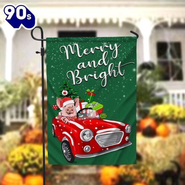 Funny Christmas Garden Flag, Merry And Bright FlagXmas, Garden Flags, Outdoor Xmas Flags  Decorate For Christmas