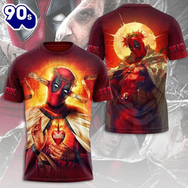 Funny Marvel Jesus Deadpool And Wolverine Marvel Studios New 3D Shirt  For Fans