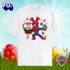 Funny Spider Man With Easter Egg Graphic Shirt