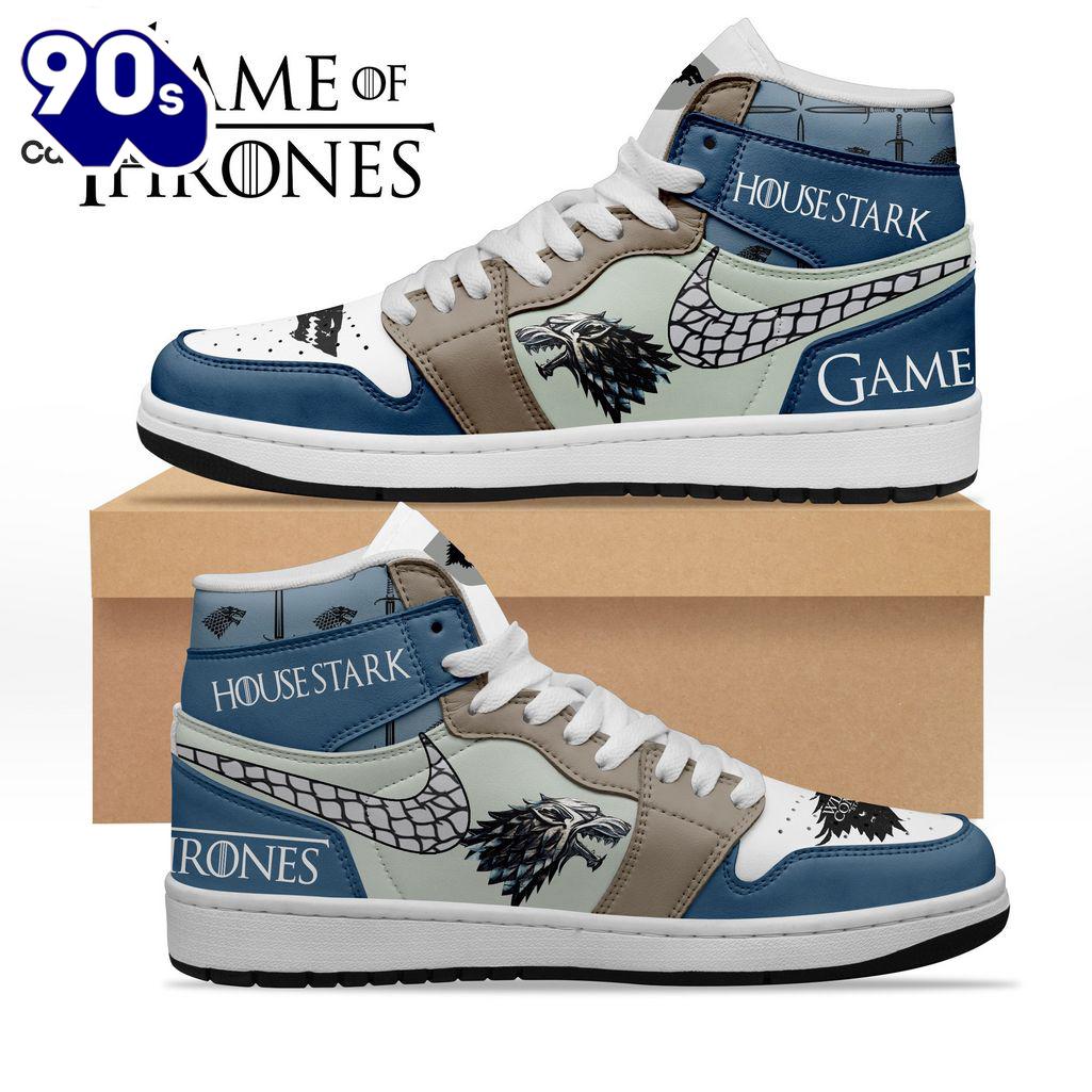 Gift Summer Game Of Thrones House Stark Game Rones Nike Logo Design Air Jordan 1 High Top Gift Summer Game Of Thrones House Stark Game Rones Nike Logo Design Air Jordan 1 High Top