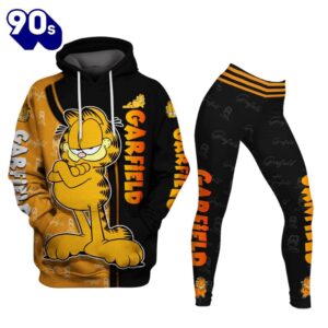 Garfield Character Hoodie And Leggings Set