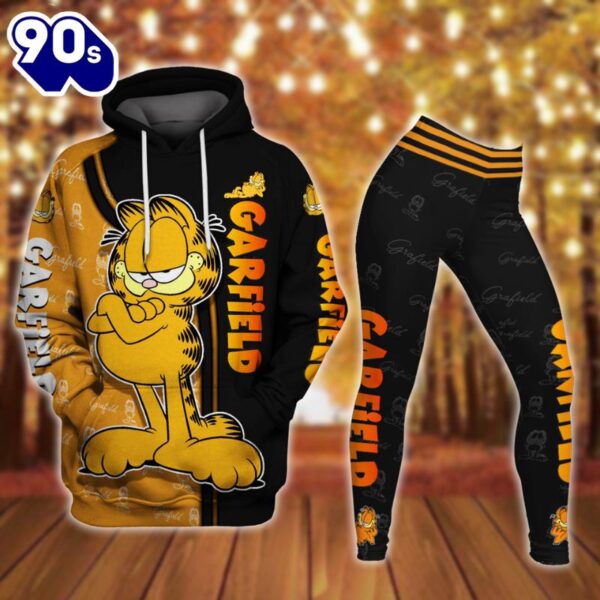 Garfield Character Hoodie And Leggings Set