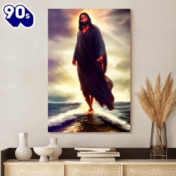 Generated Jesus Walking On Water Jesus Canvas Pictures