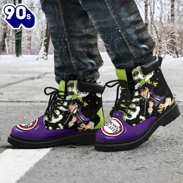 Genya Leather Boots Shoes Demon Slayer Anime Custom