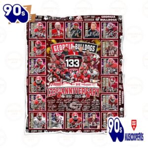 Georgia Bulldogs 133rd Anniversary 1892-2025 Fleece Blanket