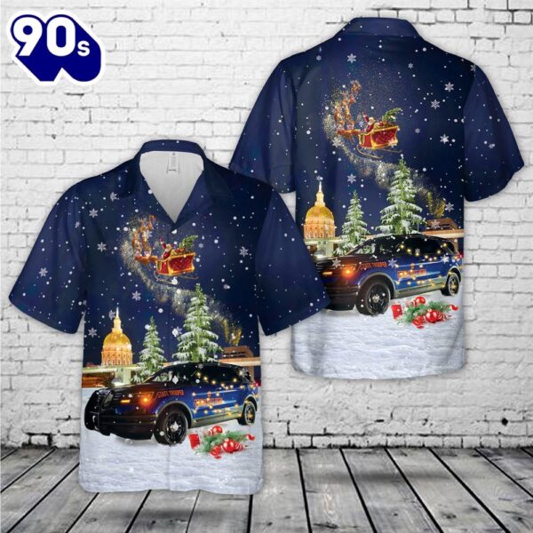 Georgia State Patrol Vehicles Christmas Hawaiian Shirt