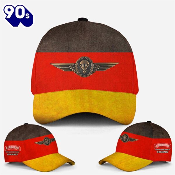 German Military Parachutist Badge (German Airborne Wings) Baseball Cap  Gift For Veteran Day