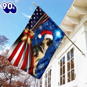 German Shepherd Christmas Flag Decorate…