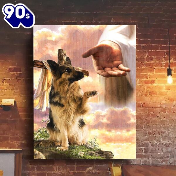 German Shepherd God Hand Canvas Canvas Decor Ideas