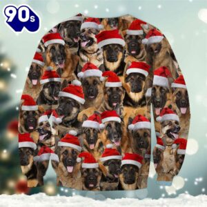 German Shepherd Merry Christmas Ugly Premium Sweater
