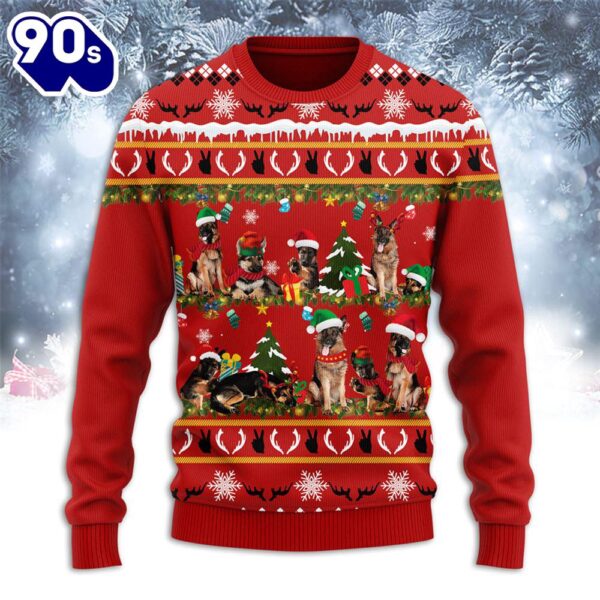 German Shepherd Merry Christmas Ugly Sweater