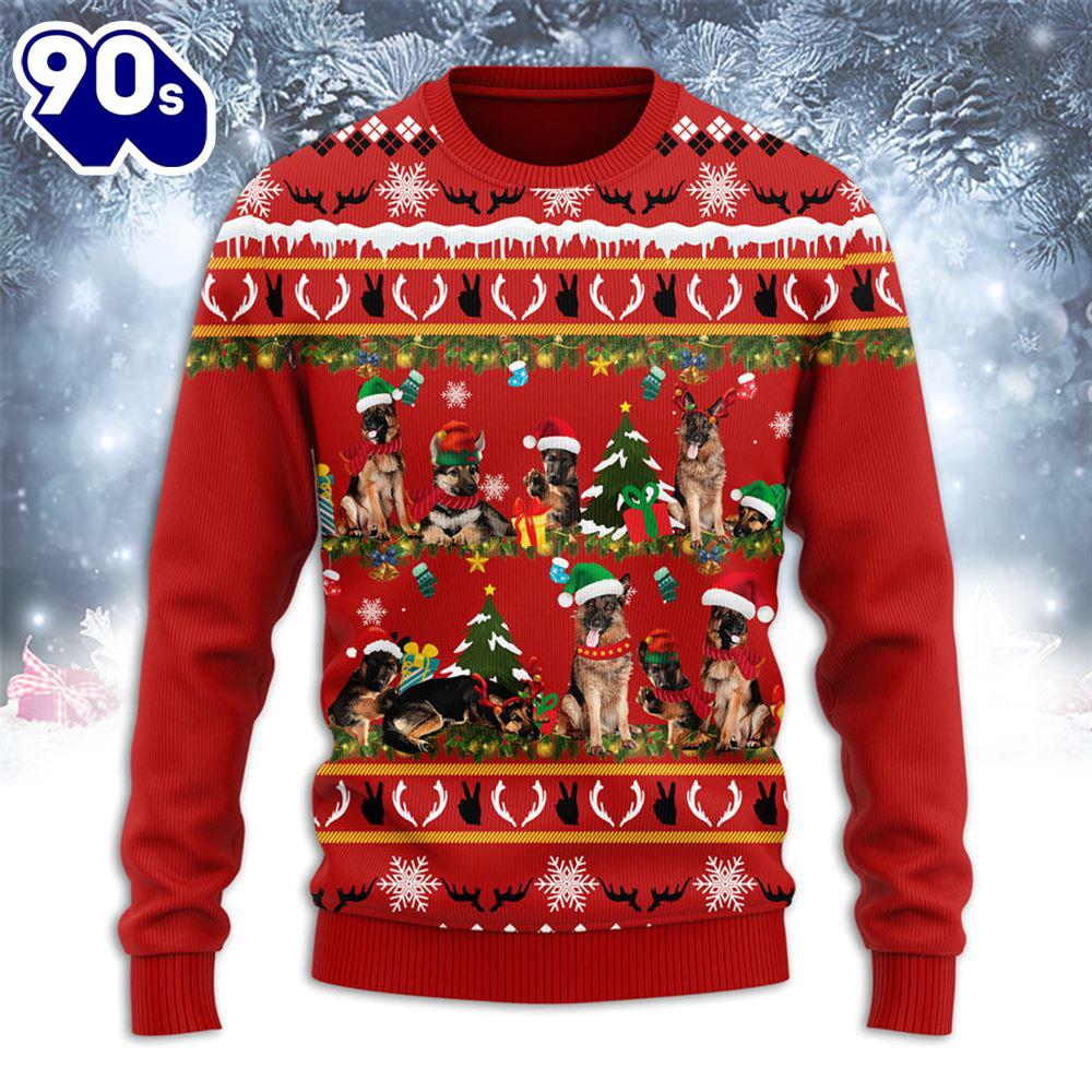 German Shepherd Merry Christmas Ugly Sweater German Shepherd Merry Christmas Ugly Sweater