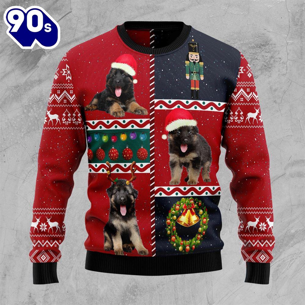 German Shepherd Vintage Ugly Christmas Sweater German Shepherd Vintage Ugly Christmas Sweater