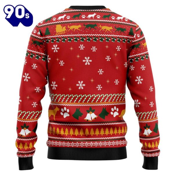 German Shepherd Waiting For Christmas Ugly Christmas Sweater