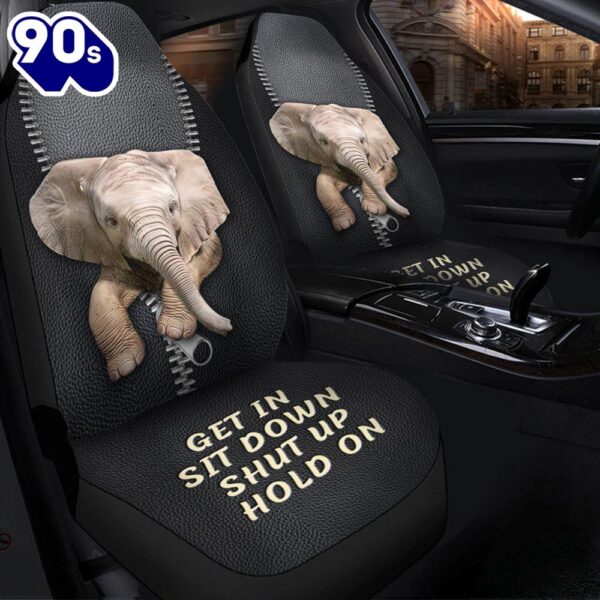 Get In Sit Down Baby Elephant Premium Custom Car Seat Covers Decor Protectors