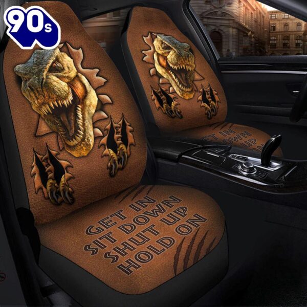 Get In Sit Down T-Rex Premium Custom Car Seat Covers Decor Protecto