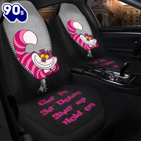 Get In Sit Down Zip Cheshire Cat Premium Custom Car Seat Covers Decor Protectors