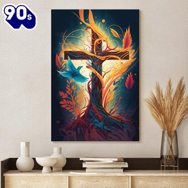 Gift For Christian Christian Wall Art Symbol Of The Cross 2 Jesus Canvas Pictures