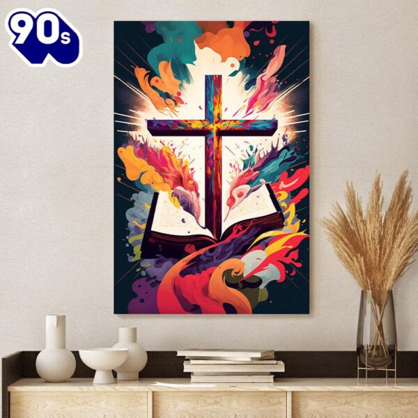 Gift For Christian Christian Wall Art Symbol Of The Cross 3 Jesus Canvas Pictures