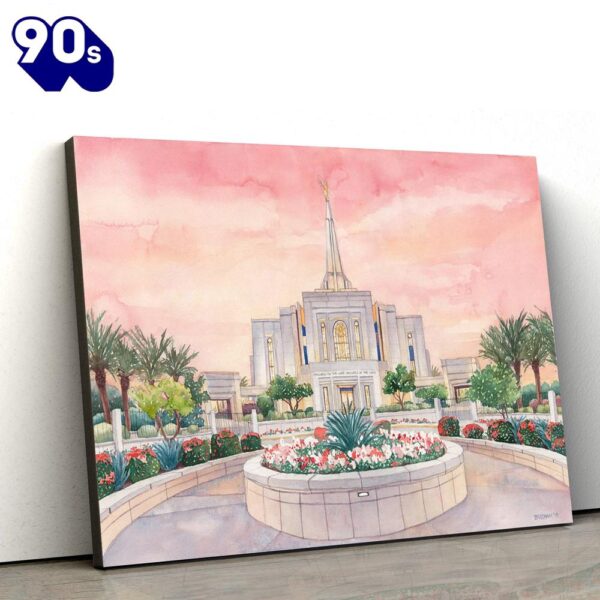 Gilbert Arizona Temple Canvas Wall Art Jesus Christ Picture Canvas Christian Wall Art