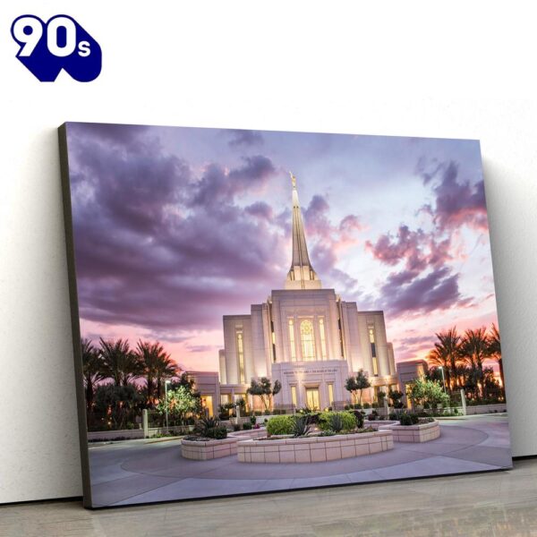 Gilbert Arizona Temple Entrance Canvas Wall Art Jesus Christ Picture Canvas