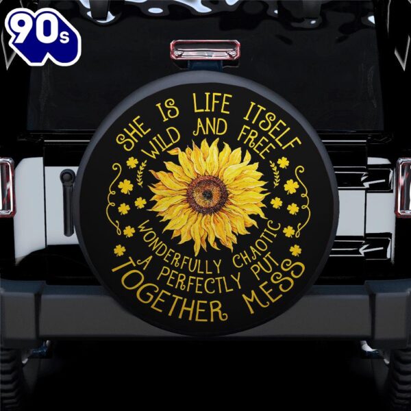 Hippie Tire Covers Girl Life Sunflower Car Spare Tire Covers Gift For Campers