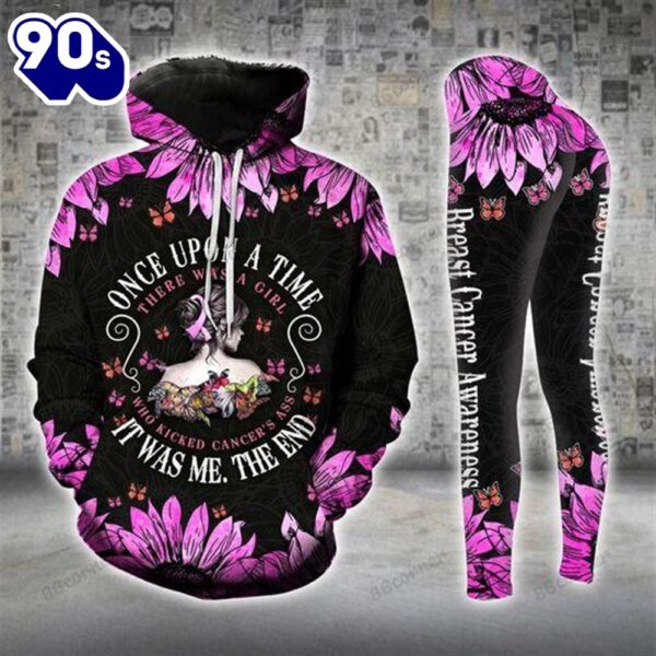 Girl Who Kicked Breast Cancer All Over Print Leggings Hoodie Set Outfit For Women Gift Xmas