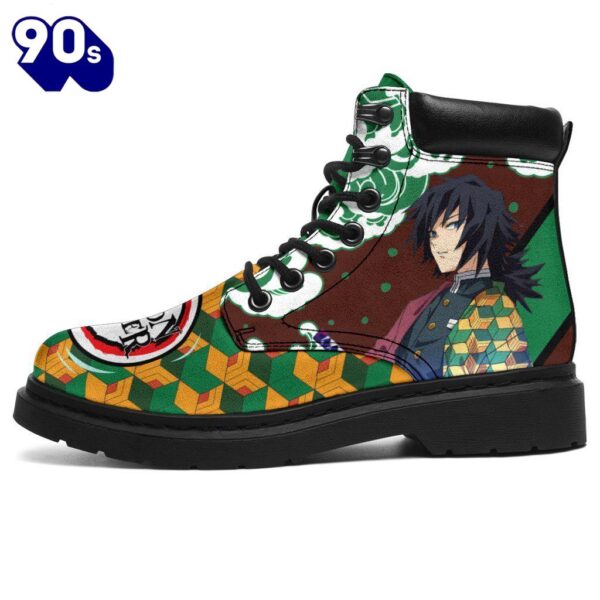 Giyuu Leather Boots Shoes Demon Slayer Anime Custom