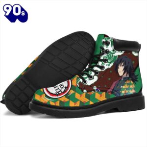 Giyuu Leather Boots Shoes Demon Slayer Anime Custom