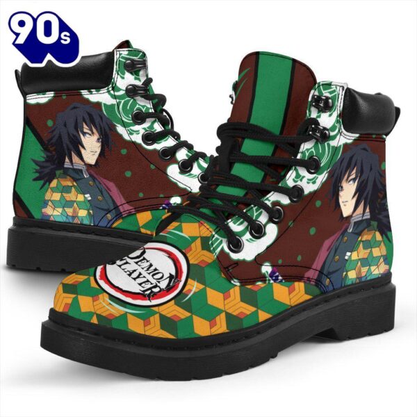 Giyuu Leather Boots Shoes Demon Slayer Anime Custom