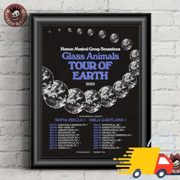 Glass Animals Tour Of Earth 2025 US Tour Dates Canvas
